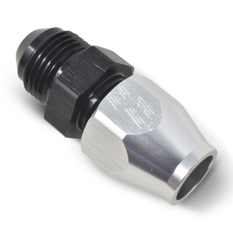 Russell -8 AN Male 37° to 1/2 inch Line (Black / Silver Finish) 639233 Photo - out of package