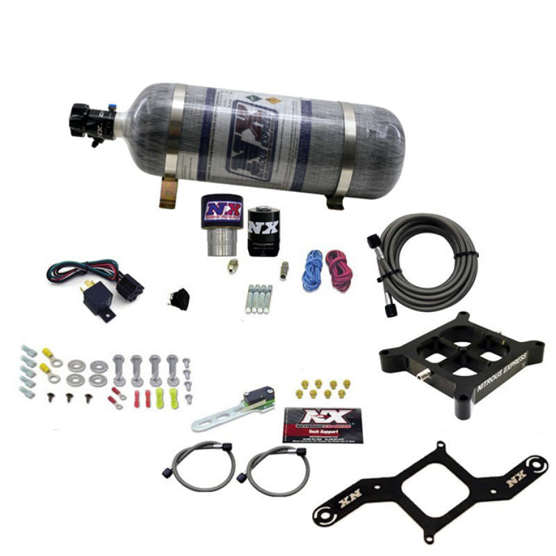 Nitrous Express Single Entry Crossbar RNC .178 4150 Flange Nitrous Kit (250-650HP) w/Compsite Bottle 63940-12 63940-12 Photo - Primary