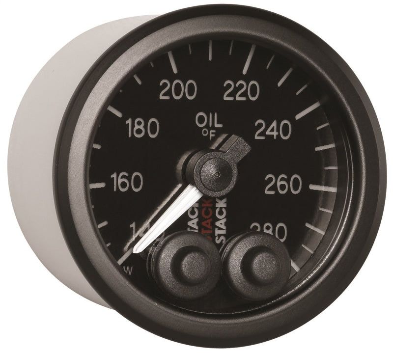Autometer Oil Temp, Pro-control, 52mm, Blk, 140-280 °f, Stepper Motor, 1/8" Nptf ST3510 User 4