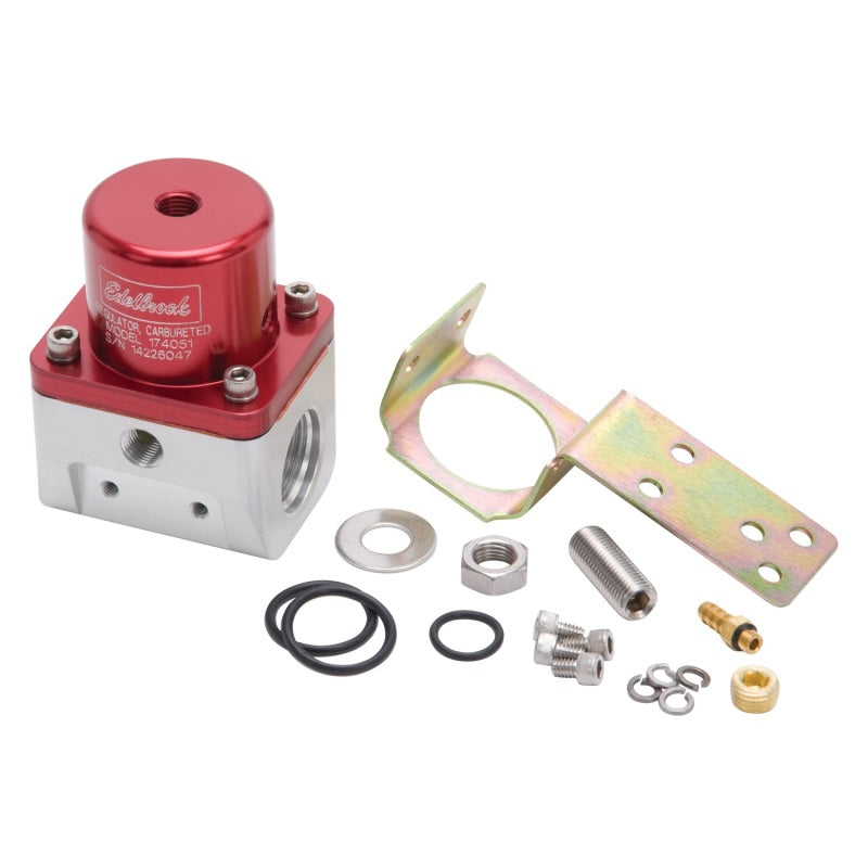 Edelbrock Fuel Pressure Regulator,Carbureted,180 GPH,5-10 PSI -10 In/Out 174051 Photo - Primary