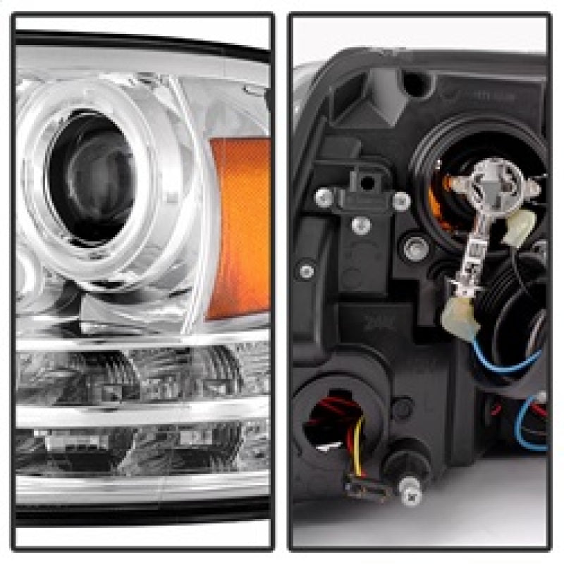 Spyder Dodge Ram 09-12 Projector Headlights Light Bar DRL Chrome PRO-YD-DR09-LBDRL-C 5080998 5080998 Photo - Unmounted