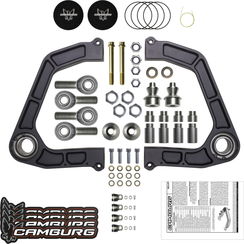 Camburg Toyota Tundra 2WD/4WD 07-21 KINETIK V2 Performance Billet Uniball Upper Arms CAM-310187-GRY CAM-310187-GRY Photo - out of package