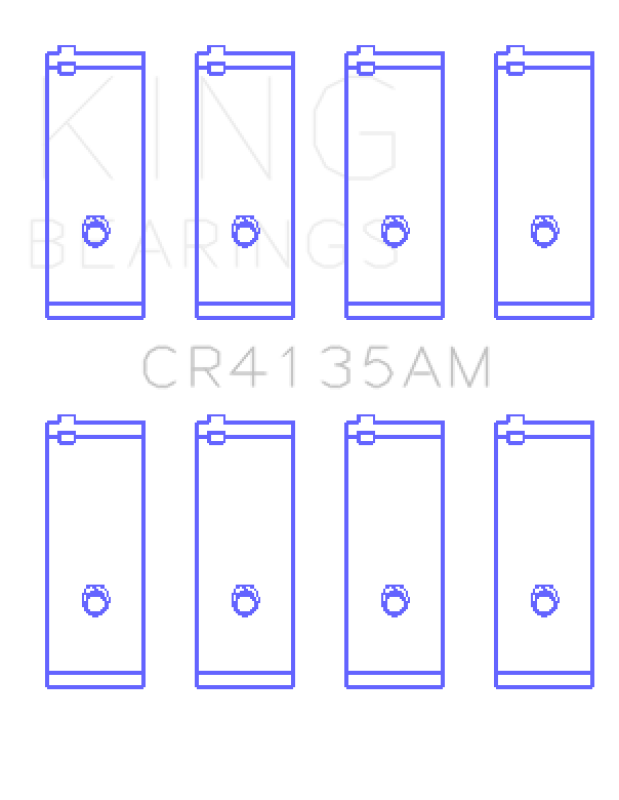 King Engine Bearings King 85-01 Toyota 5SFE L4 DOHC 16 Valves (Size +1.0) Rod Bearing Set CR4135AM1.0 CR4135AM1.0 Photo - Primary