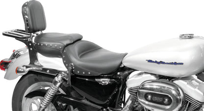 Mustang Motorcycle Mustang 04-21 Harley Sportster Wide Touring 1PC Seat w/Studs- Black 76142 76142 User 1