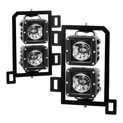 Spyder Dodge Ram 2013-2018 1500 Only Full LED Fog Lights W/Bracket and Universial Switch- Clear 9045424 9045424 Photo - Primary