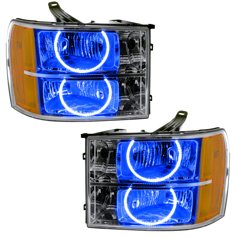 ORACLE Lighting 07-13 GMC Sierra Pre-Assembled LED Halo Headlights - (Round Ring Design) -Blue 8165-002 8165-002 Photo - Primary
