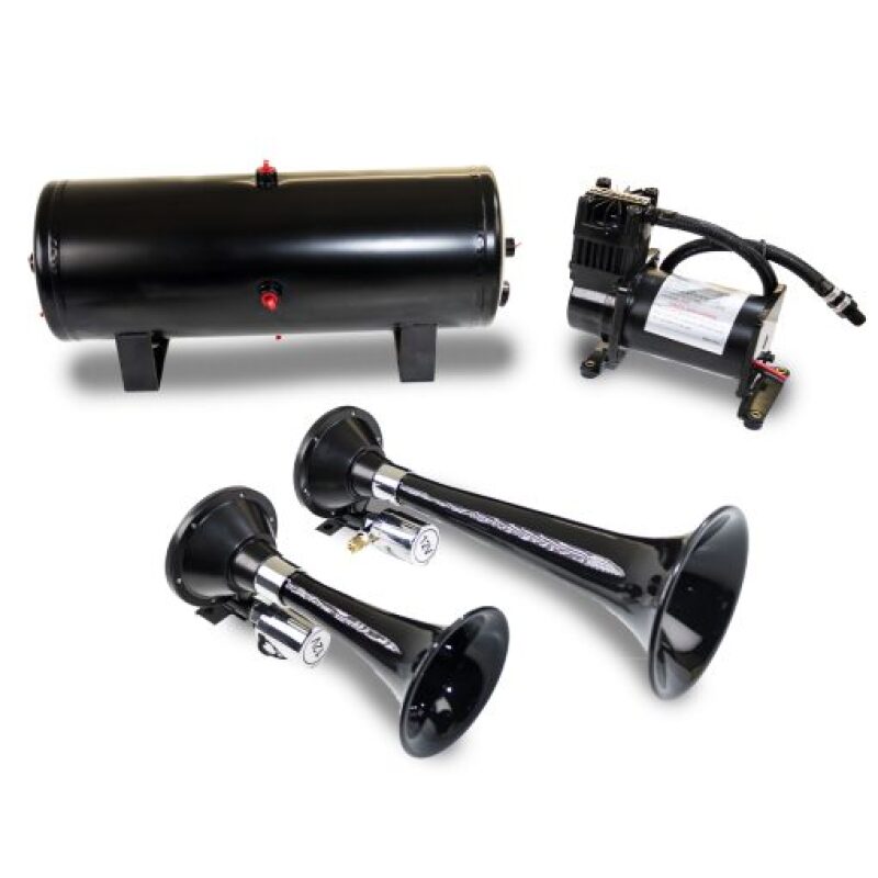 Kleinn Air Horns Kleinn Dual Black Horn Kit w/ 150 PSI Air Compressor / 1.5 gal Air Tank HK5 HK5 Photo - Primary