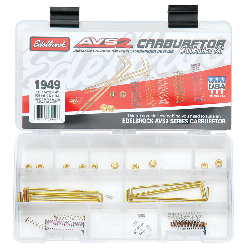 Edelbrock AVS2 Series Carburetor Calibration Kit 1949 Photo - out of package
