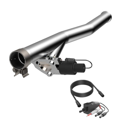 QTP 2018 Jeep Wrangler JL 4DR 2.5in 304SS Aggressor Cutout Mid Pipe 525018 525018 Photo - Primary