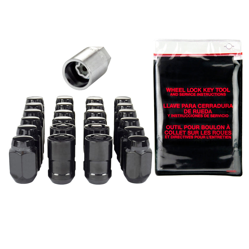 McGard 6 Lug Hex Install Kit w/Locks (Cone Seat Nut) 1/2-20 / 13/16 Hex / 1.5in. Length - Black 84631 84631 Photo - out of package