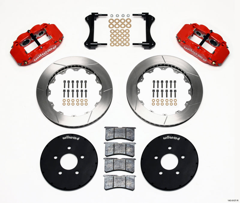 Wilwood FNSL6R Front Hat Kit,12.88", Red 1994-2004 Mustang 140-9107-R Photo - Primary