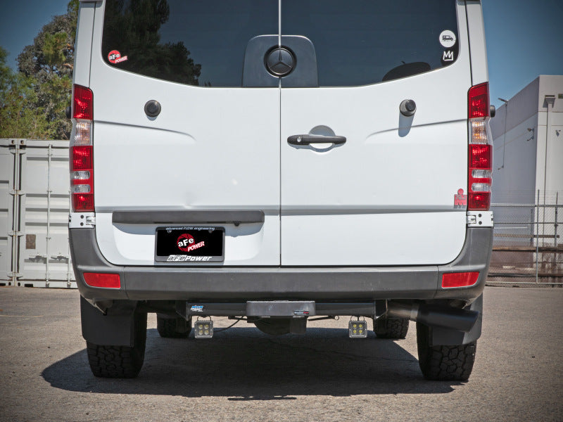 aFe Vulcan Series 3in 304SS DPF-Back Exhaust w/ Black Tip 14-18 Mercedes-Benz Sprinter 2500 49-36502-B 49-36502-B Photo - Mounted