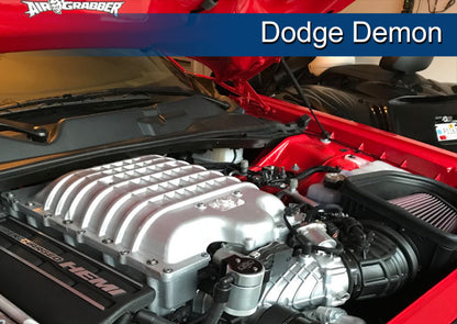 J&L 15-23 Dodge Hellcat/Demon 6.2L Hemi Passenger Side Oil Separator 3.0 - Clear Anodized 3060P-C 3060P-C Photo - Mounted
