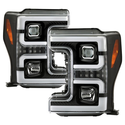 Spyder Ford F-250/F-350/F450 Super Duty 17-18 Projector Headlights Black PRO-YD-FS17-SBSEQ-BK 5086280 5086280 Photo - Primary