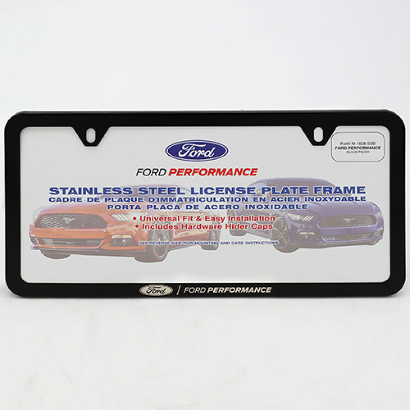 Ford Racing Ford Performance Slim License Plate Frame - Black Stainless Steel M-1828-SSB M-1828-SSB Photo - Primary