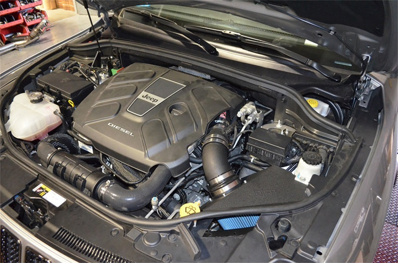 Injen 14-16 Jeep Grand Cherokee 3.0L V6 Turbo Wrinkle Black Short-Ram Intake w/MR Tech & Heatshield PF5014WB PF5014WB Photo - Mounted