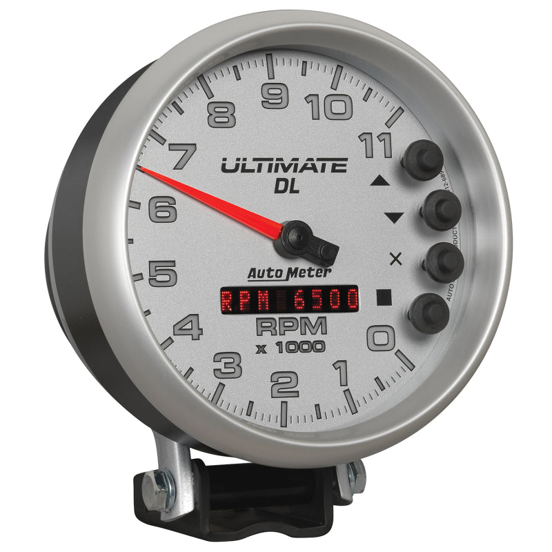 Autometer 5 inch Ultimate DL Playback Tachometer 11000 RPM - Silver 6895 6895 User 5