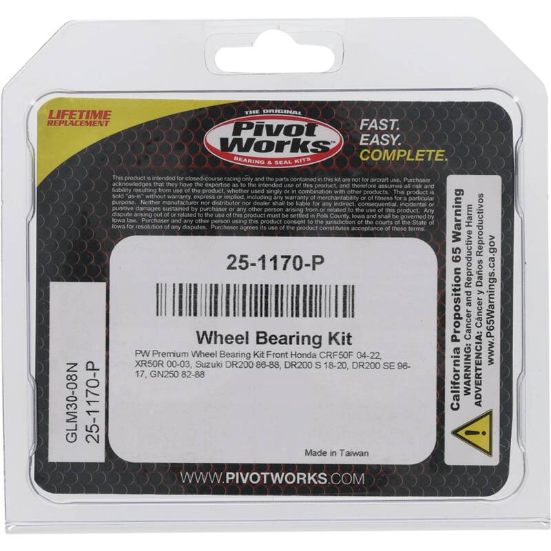 Pivot Works Honda, Suzuki Wheel Bearing Kit Premium Bearings 25-1170-P 25-1170-P Photo - Primary