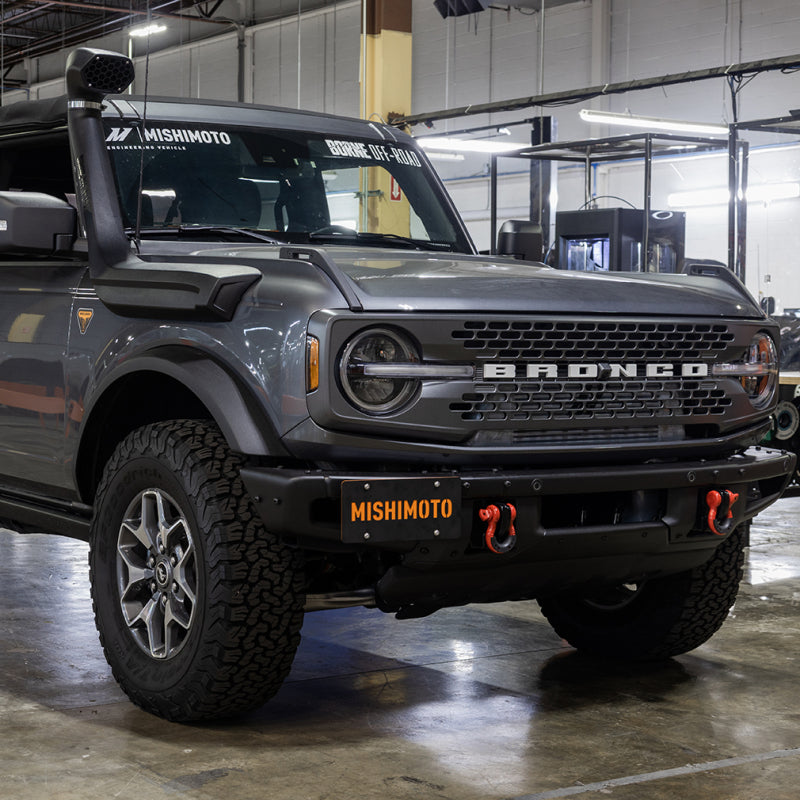 Mishimoto 2021+ Ford Bronco Modular Bumper License Plate Relocation MMLP-BR-21M MMLP-BR-21M Photo - Mounted
