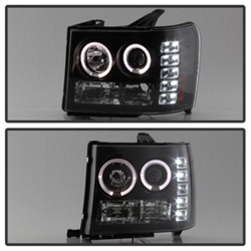 Spyder GMC Sierra 1500/GMC Sierra Denali 08-13 Projector LED Halo- LED Blk PRO-YD-GS07-HL-BK 5010605 5010605 Photo - Unmounted
