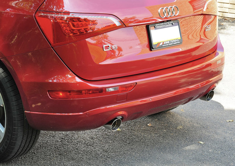 AWE Tuning Audi 8R Q5 3.2L Non-Resonated Exhaust System (Downpipe-Back) - Diamond Black Tips 3020-33022 3020-33022 Photo - Mounted