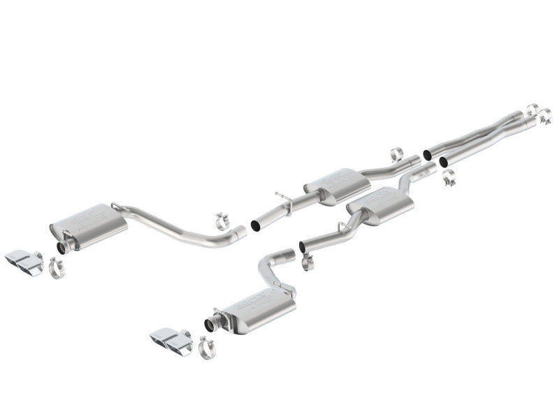 Borla 15-16 Dodge Challenger R/T 5.7L Dual Rectangle Angle Cut Dual Split Rear Exit ATAK Exhaust 140628 140628 Photo - Primary