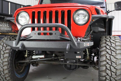 Fishbone Offroad 97-06 Jeep Wrangler TJ Steering Box Skid Plate - Black Textured Powdercoat FB23065 FB23065 Photo - lifestyle view