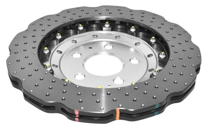 DBA 2014+ Audi RS Q3  Front 5000 Series Cross Drilled & Dimpled Rotor w/Clear Anodised Hat 52836WSLVXD 52836WSLVXD Photo - out of package