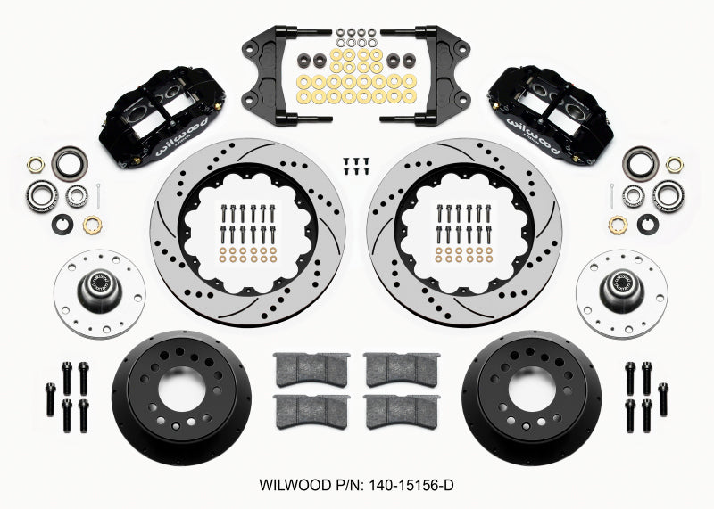 Wilwood Narrow Superlite 6R Front Hub Kit 14.00in Drilled WWE ProSpindle (5x4.75in 5x5.00in Hub) 140-15156-D 140-15156-D Photo - Primary