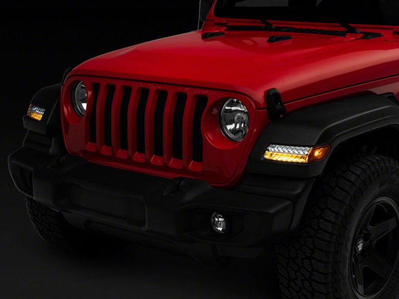Raxiom 18-23 Jeep Wrangler JL Sport Axial Series Sequential LED Parking/Turn Signal Lights- Chrome J155020-JL J155020-JL Photo - Close Up