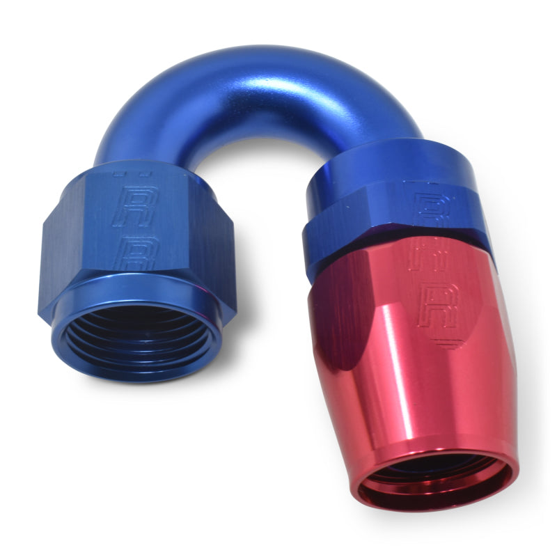 Russell #12 Full Flow Swivel 180° Tight Radius Hose Ends - Red / Blue 613530 Photo - out of package