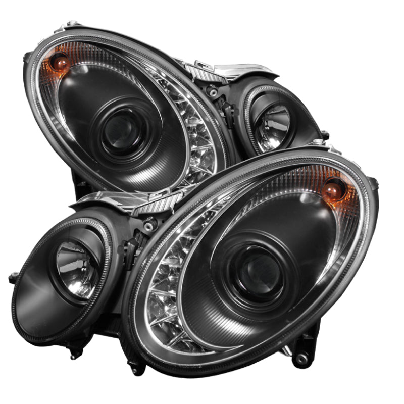 Spyder Mercedes Benz E-Class 07-09 Projector Headlights Halogen - DRL Blk PRO-YD-MBW21107-DRL-BK 5029379 5029379 Photo - Primary