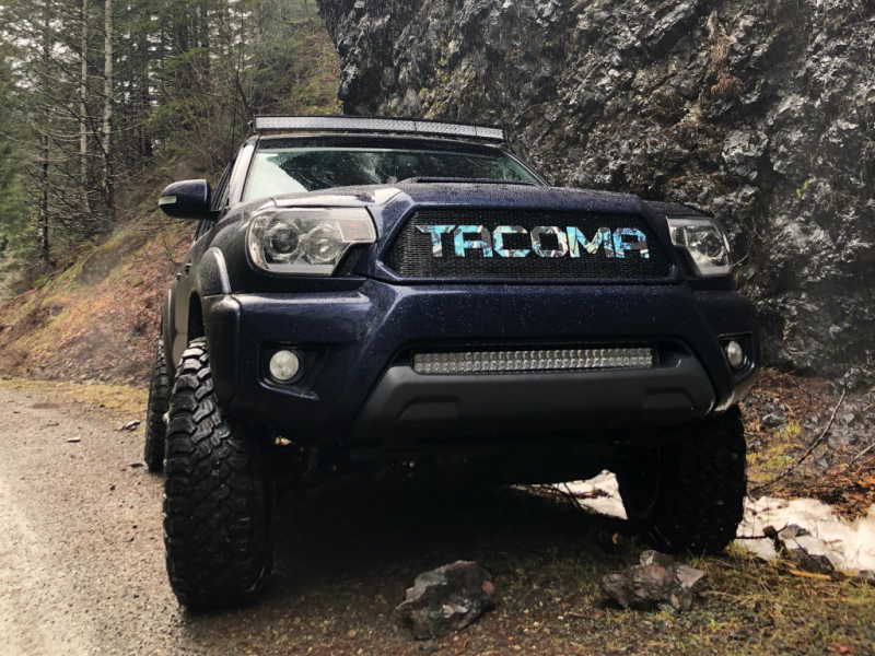 Cali Raised LED Cali Raised 05-15 Toyota Tacoma 32In Lower Bumper Flush Led Light Bar Kit - Blue Backlight - Small CR2450 CR2450 Photo - Primary