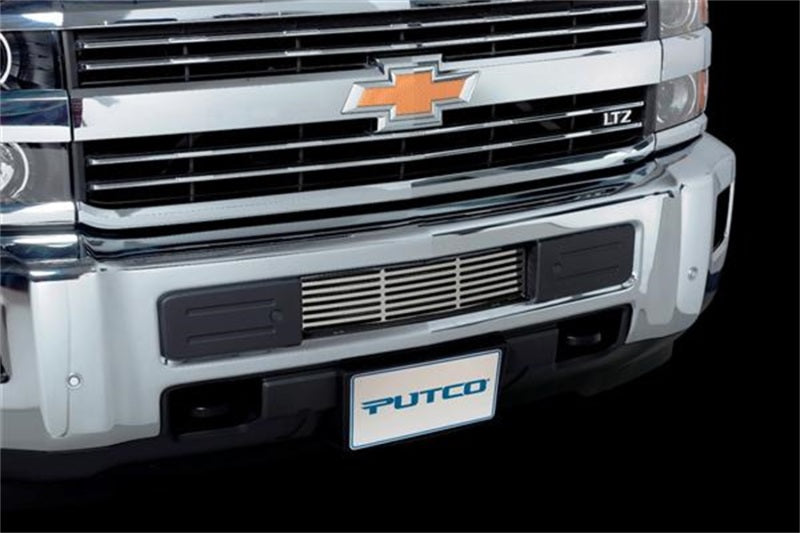 Putco 2015-2017, Chevrolet Silverado HD - Stainless Steel -Bar Design Bumper 86195 Photo - Mounted