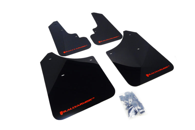 Rally Armor 2003-2008 Subaru Forester UR Black Mud Flap w/ Red Logo MF5-UR-BLK/RD Photo - Primary