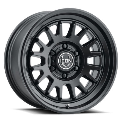 ICON Anza 17x8.5 6x120 0mm Offset 4.75in BS 67mm Hub Bore Satin Black Wheel 8217859447SB 8217859447SB Photo - Primary