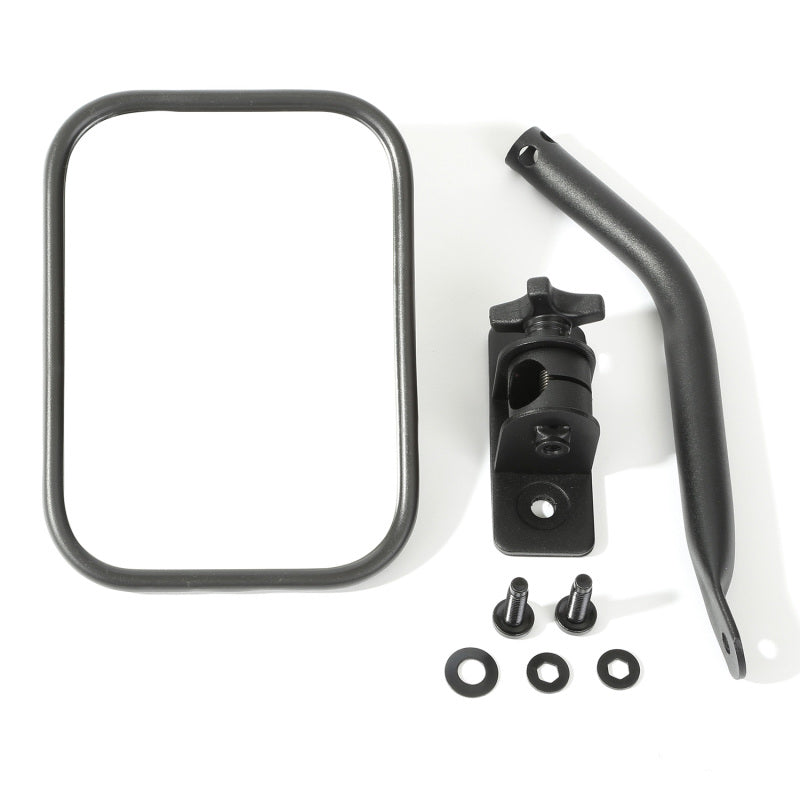 Rugged Ridge Quick Release Mirror,Rectangular,Textured Black;97-18 Jeep Wrangler 11025.18 Photo - Primary
