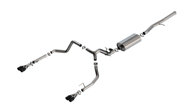 Borla 2024 Chevy Silverado 1500 6.2L V8 Touring Catback Exhaust w/ Simulator - Black Chrome 140991BC 140991BC Photo - Primary