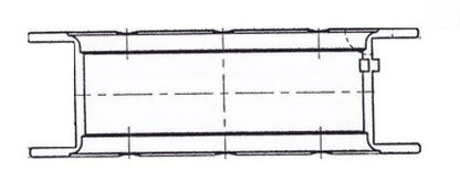 ACL 1997+ Chevy V8 4.8/5.3/5.7/6.0 Gen 3 .10mm Oversized Main Bearing Set 5M7298A-10 5M7298A-10 Technical Drawing