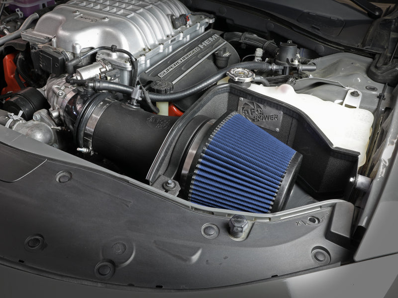 aFe 17-18 Dodge Challenger/Charger Magnum FORCE Stage-2XP Cold Air Intake System w/Pro DRY S- Black 54-12852R 54-12852R Photo - Mounted