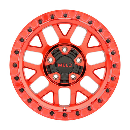 Weld Off-Road W905 17X9 Cinch Beadlock 5X127 5X139.7 ET-12 BS4.50 Candy Red / Red Ring 87.1 W90579057450 W90579057450 Photo - Primary