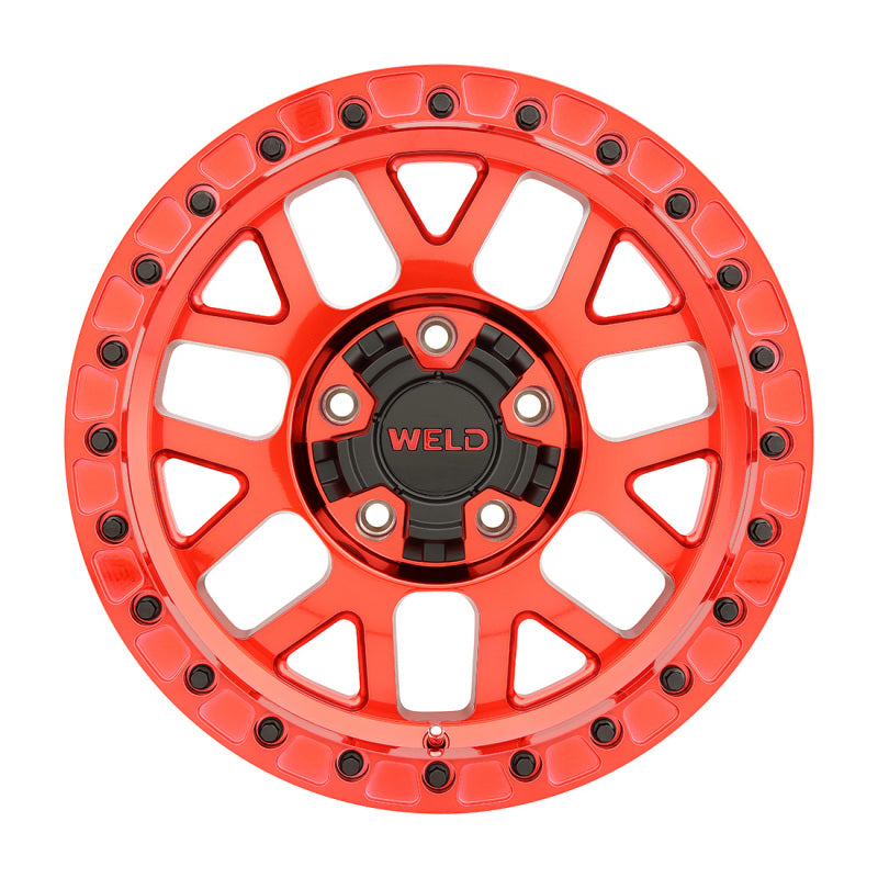 Weld Off-Road W905 17X9 Cinch Beadlock 6X135 6X139.7 ET-12 BS4.50 Candy Red / Red Ring 106.1 W90579098450 W90579098450 Photo - Primary