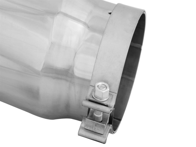 aFe MACH Force-Xp 5in 304 Stainless Steel Exhaust Tip: 5" In x 6" Out x 12 49T50601-P12 Photo - Unmounted