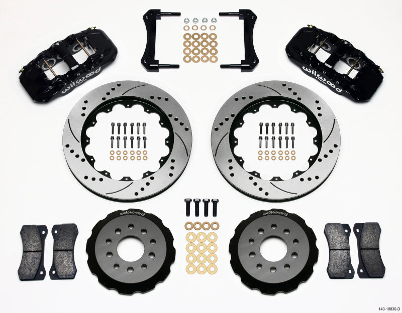 Wilwood AERO6 Front Hat Kit 14.00 Drilled 2005-2014 Mustang 140-10830-D 140-10830-D Photo - Primary