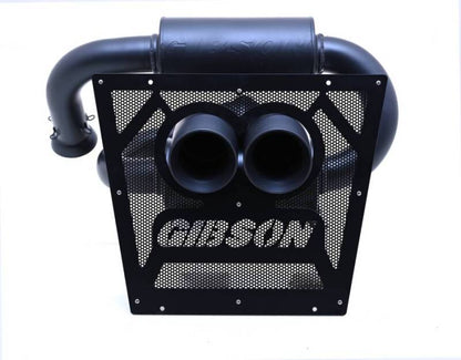 Gibson 2024 Cam-Am Maverick R 4in. T304 Stainless Round Dual Wall Slash-Cut Tip - Black Ceramic 98057 98057 User 1