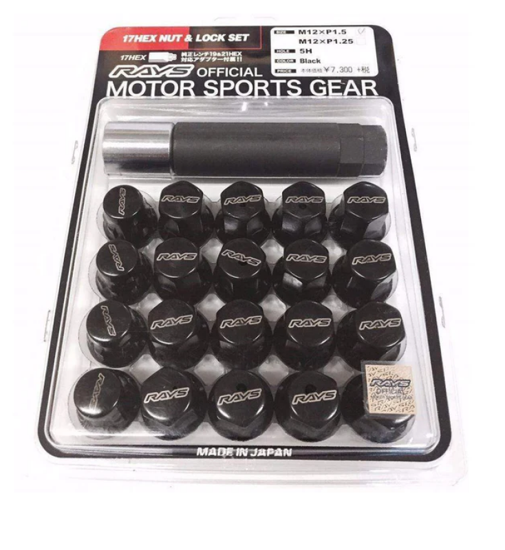 Rays 16Pcs Nut, 4Pcs Lock Nut, 1 Adapter & 1 Lock Nut Key Adapter W1712125B User 1