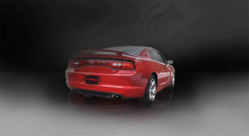 Corsa 11-13 Dodge Charger R/T 5.7L V8 Black Sport Cat-Back Exhaust 14525BLK 14525BLK Photo - Mounted