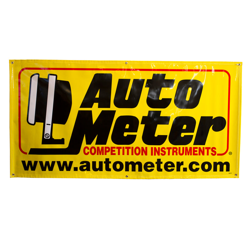 Autometer Banner, Race- Large (6Ft.), Yellow, Competition Instrument 0217 Photo - Primary