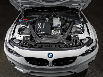 aFe Momentum Pro 5R Cold Air Intake System BMW M3/M4 (F80/82/83) 15-17 L6- 54-76305-CF Photo - Mounted