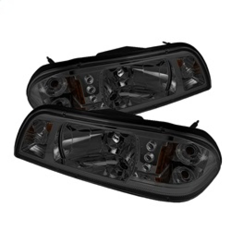 Spyder Ford Mustang 87-93 1PC LED (Replaceable LEDs)Crystal Headlights Black HD-YD-FM87-1PC-LED-SM 5016805 5016805 Photo - Primary